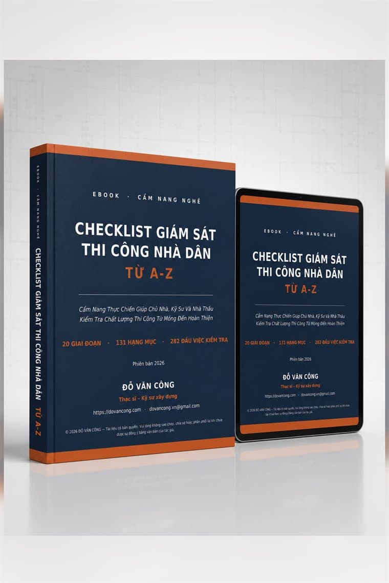 Bản Cẩm Nang Nghề — Checklist Giám Sát Thi Công Nhà Dân