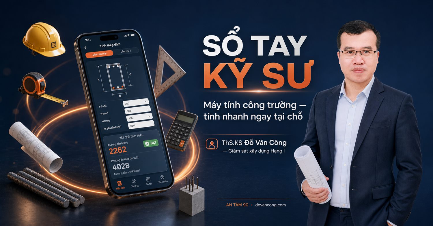 App Sổ Tay Kỹ Sư — máy tính công trường